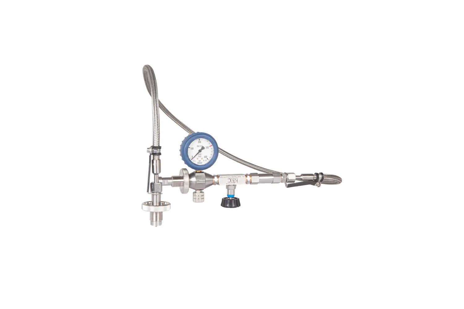 NRC Overflow Frusta travaso 1,65 m DIN con manometro
