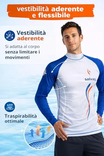 Salvas Rashguard maglia maniche lunghe L anti UV UPF 50+