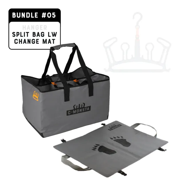 C-Monsta #05 duo split bag lightweight + tappetino
