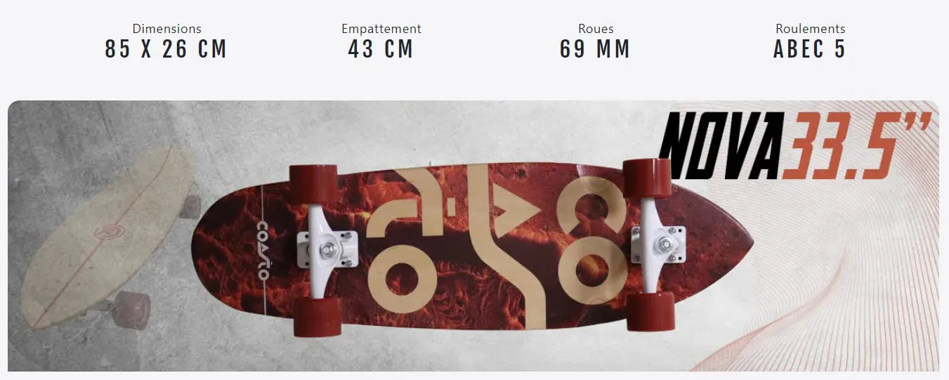 Coasto Nova 33,5" surfskate tavola acero 7 strati