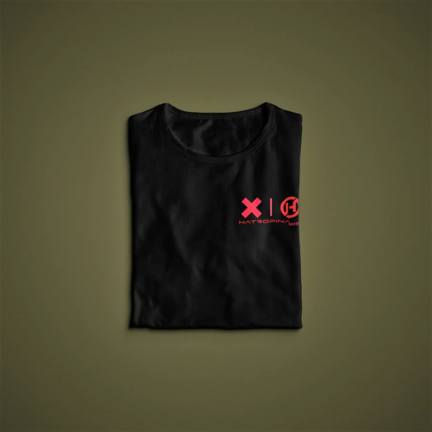 Hatropina Sucks t-shirt nera cotone manica corta
