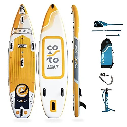 Coasto Argo Double Chambre SUP gonfiabile 11' giallo 140 kg