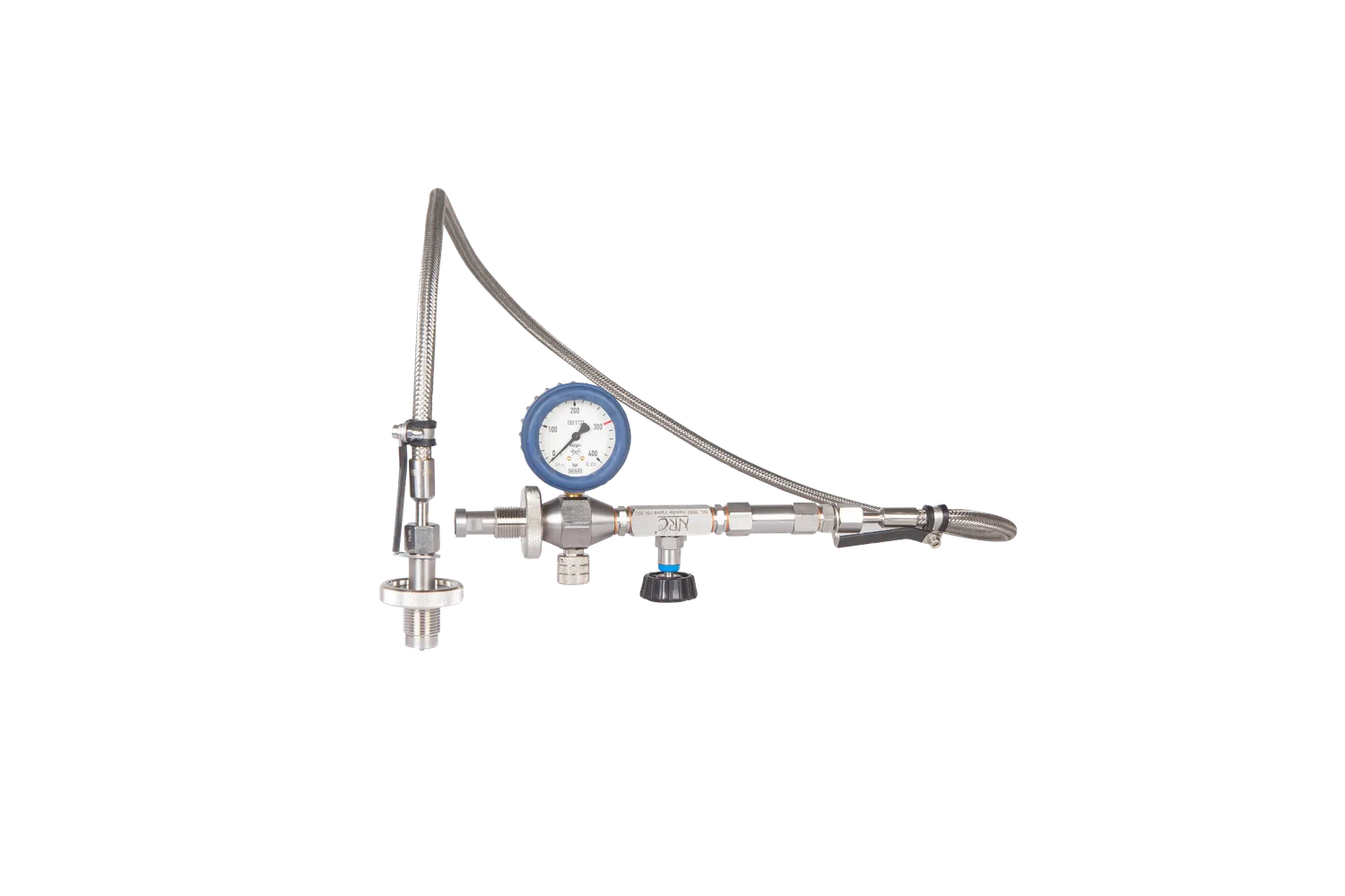 NRC Overflow Frusta travaso 1,65 m DIN con manometro