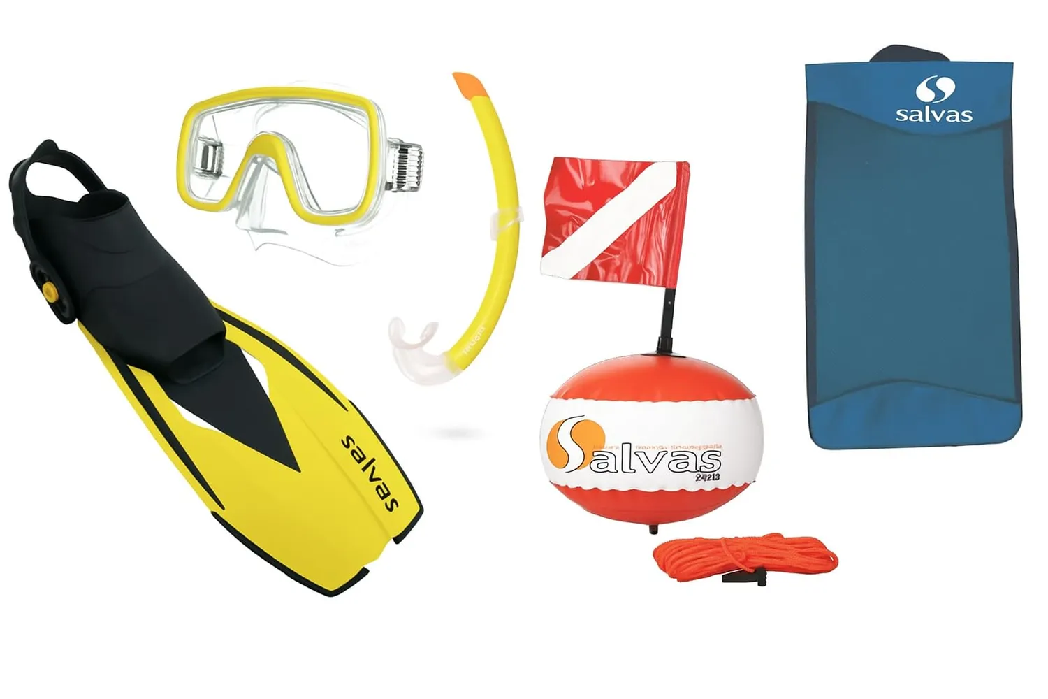 Salvas Sub Ultimate S/M set snorkeling blu con boa