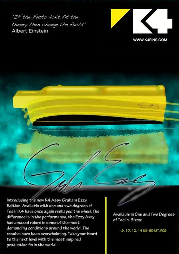 K4 Ezzy Asymmetric Front 3° pinne windsurf coppia