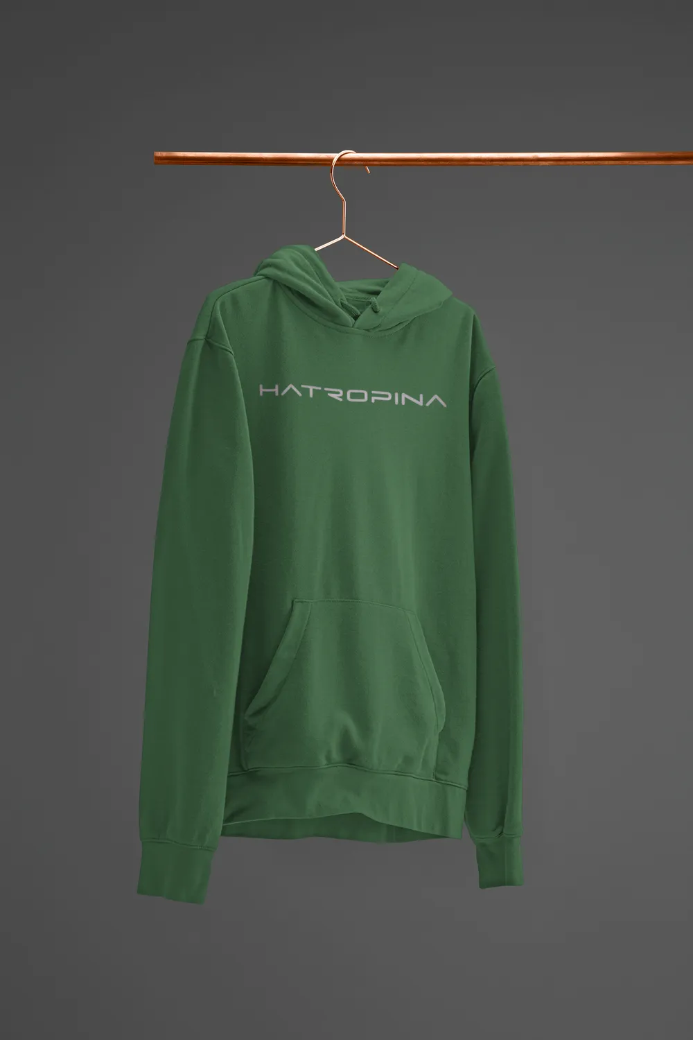 Hatropina BG felpa cappuccio verde bottiglia