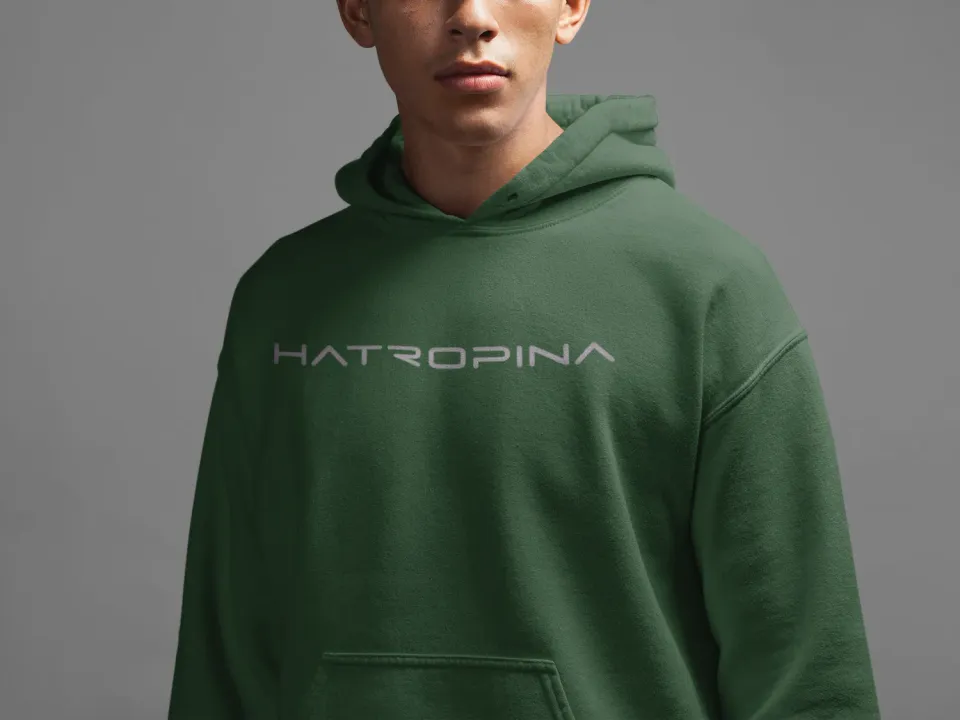Hatropina BG felpa cappuccio verde bottiglia