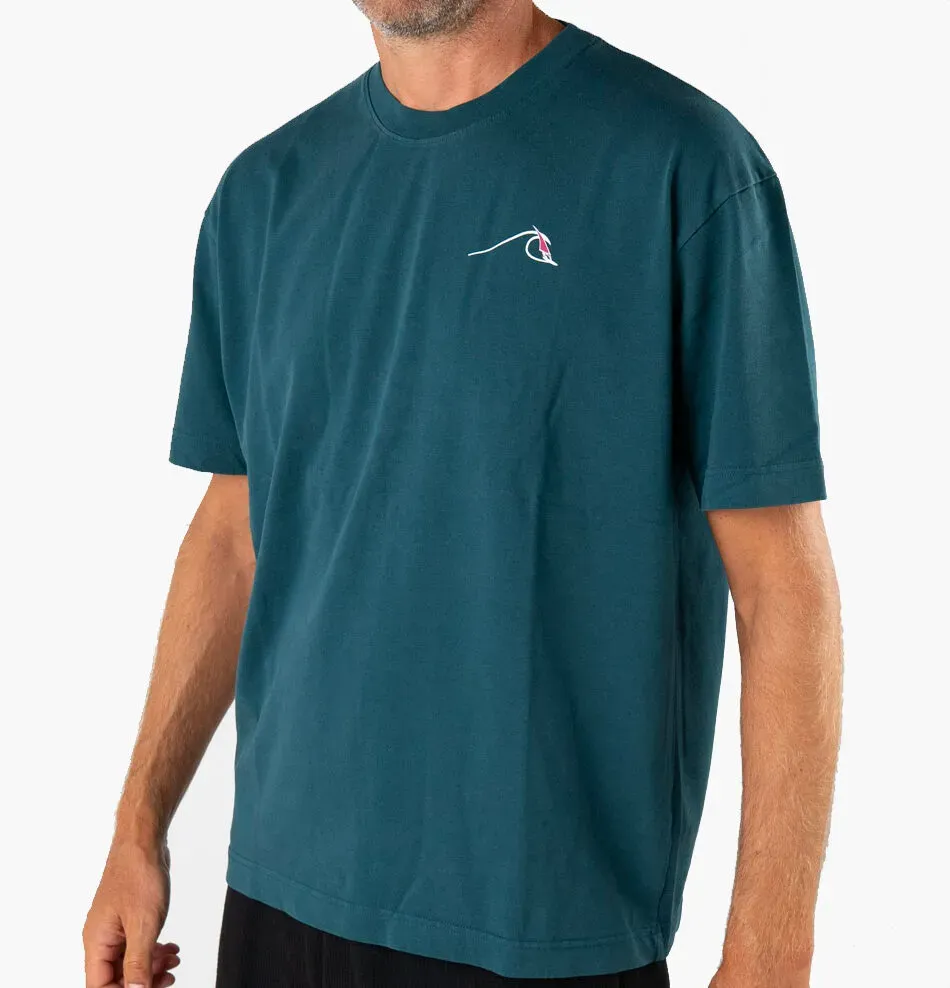 Simmer Style Epic Lines t-shirt cotone teal 220 gsm