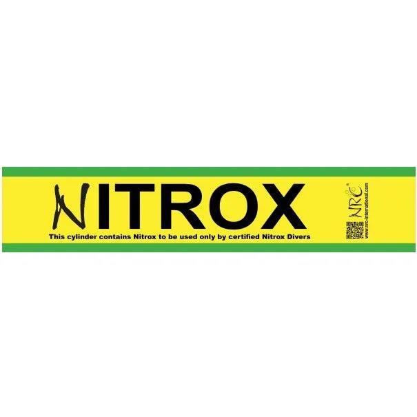 NRC Nitrox adesivo bombola 120x670 mm alta visibilità