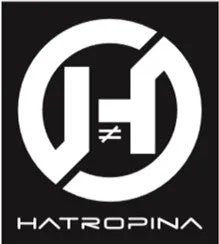 Hatropina B Logo Team t-shirt nera cotone bio