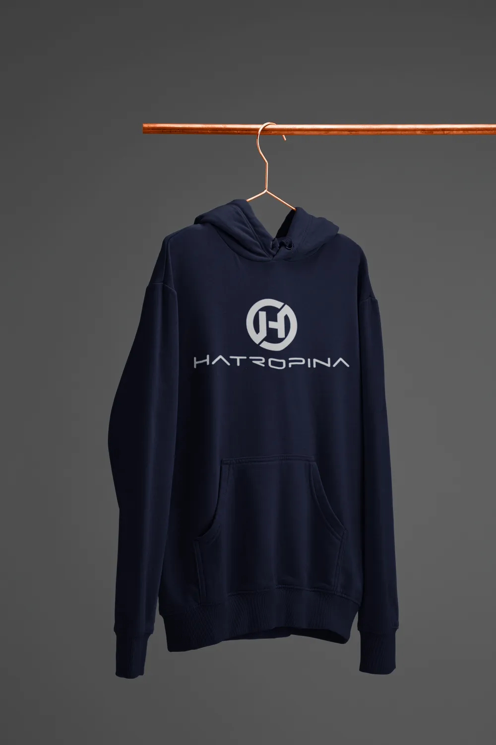 Hatropina B Logo felpa con cappuccio unisex 280g nera