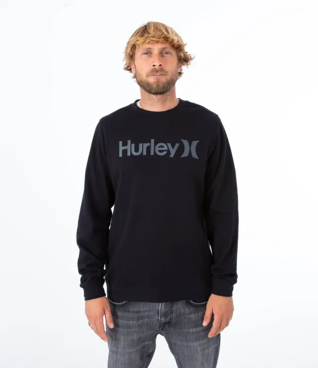 Hurley O&O Black G felpa girocollo uomo cotone