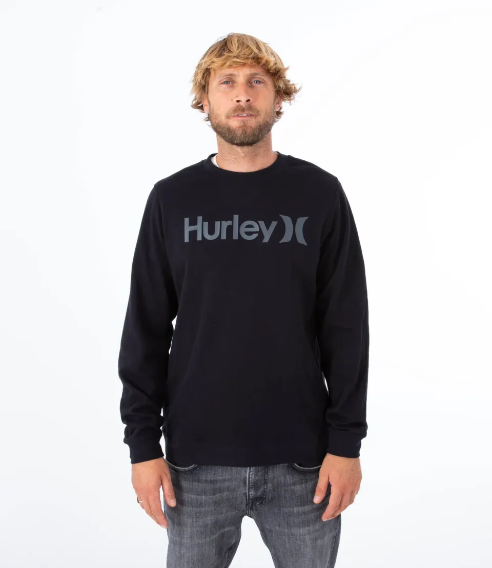 Hurley O&O Black G felpa girocollo uomo cotone