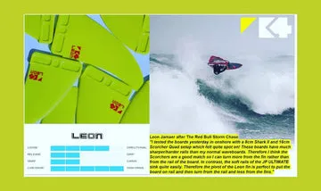 K4 Leon Rear SS pinna windsurf Super Stiff singola