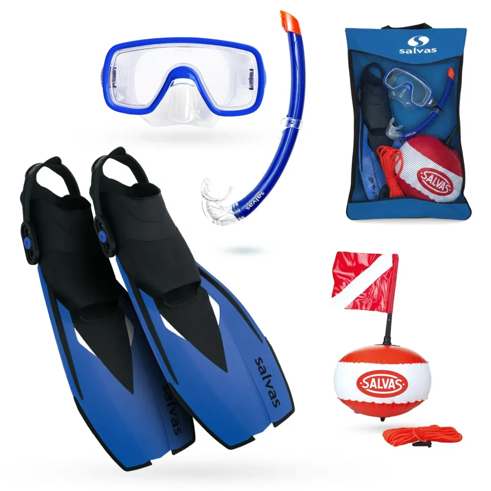 Salvas Sub Ultimate S/M set snorkeling blu con boa