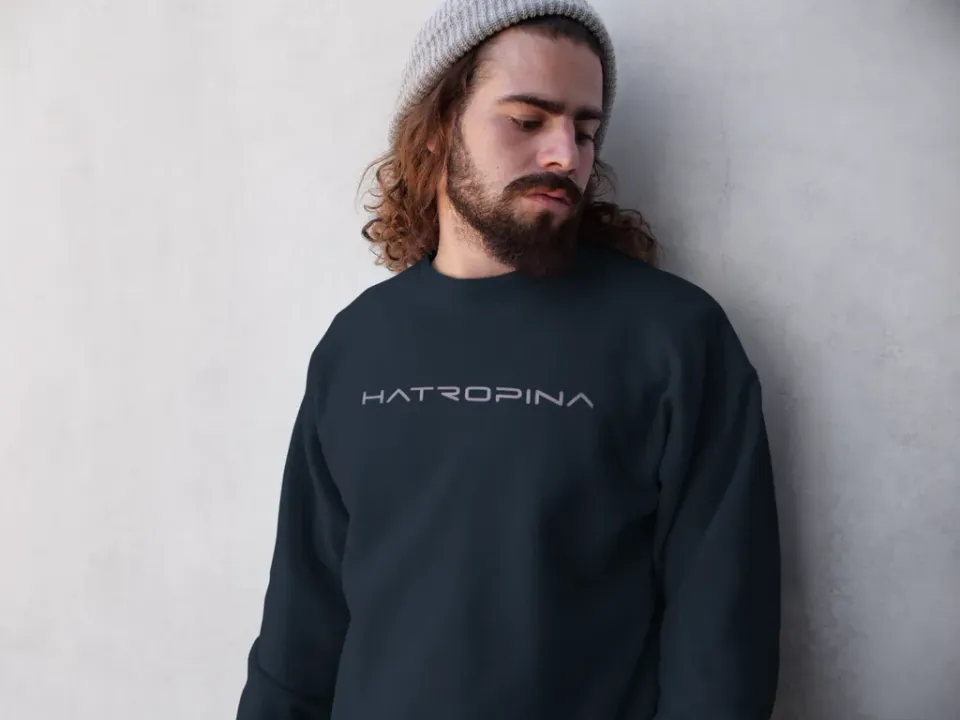 Hatropina FN felpa girocollo French Navy cotone bio