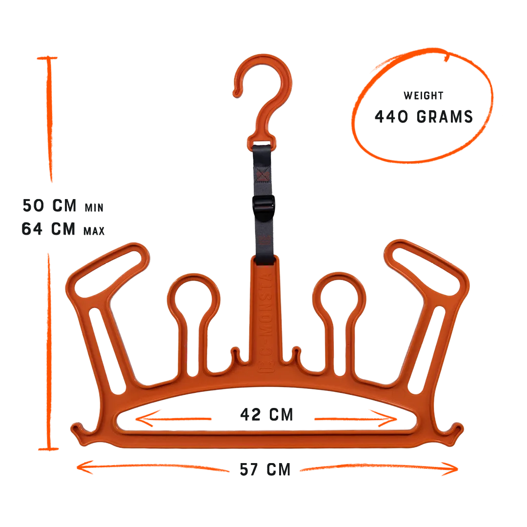 C-Monsta Wetsuit Hanger V2 appendi muta arancione ventilato