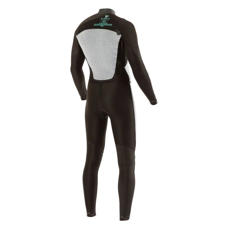 Vissla 7 Seas 5/4 muta chest zip nero super stretch