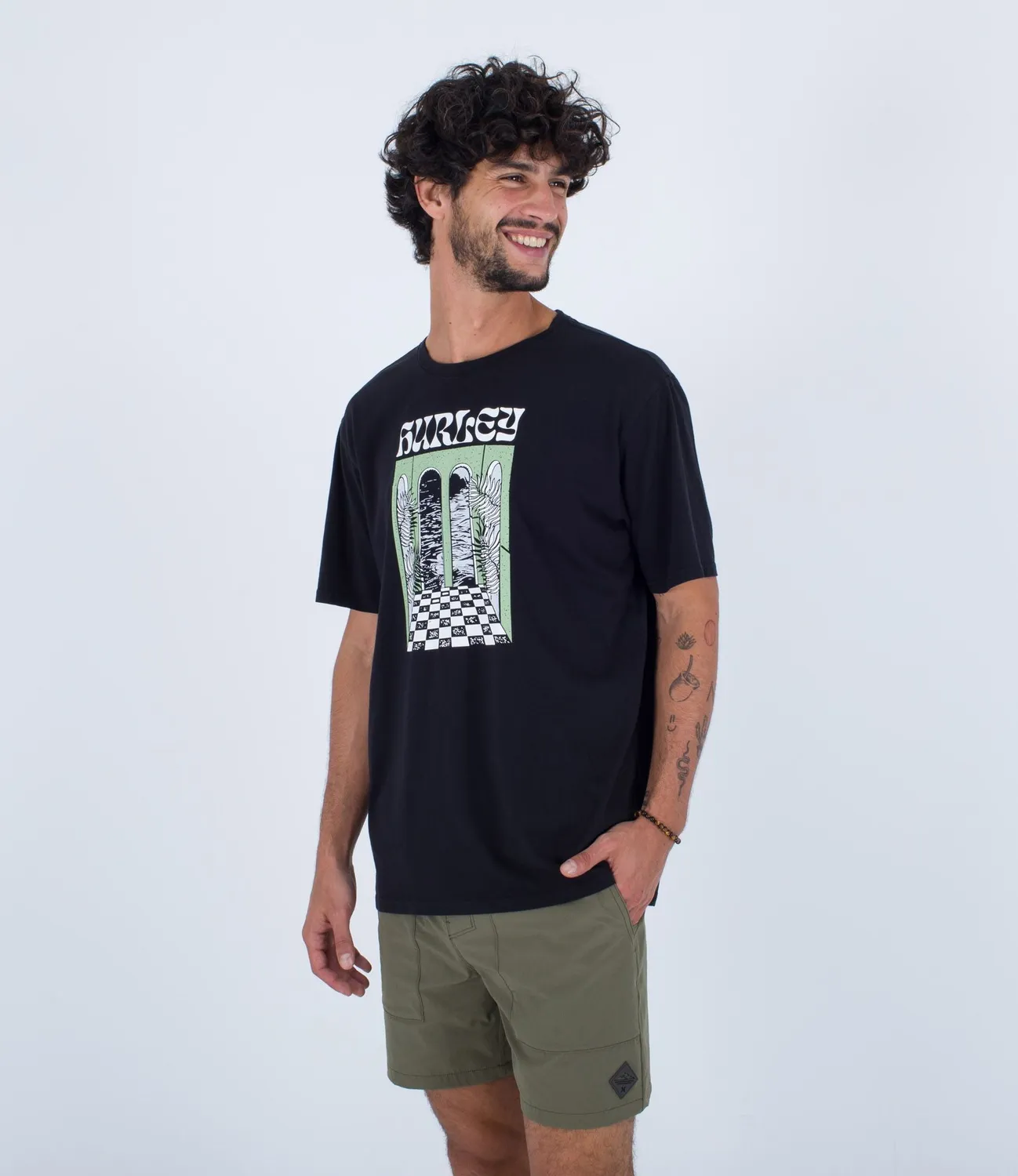 Hurley Vision Art maglietta cotone 180 g manica corta