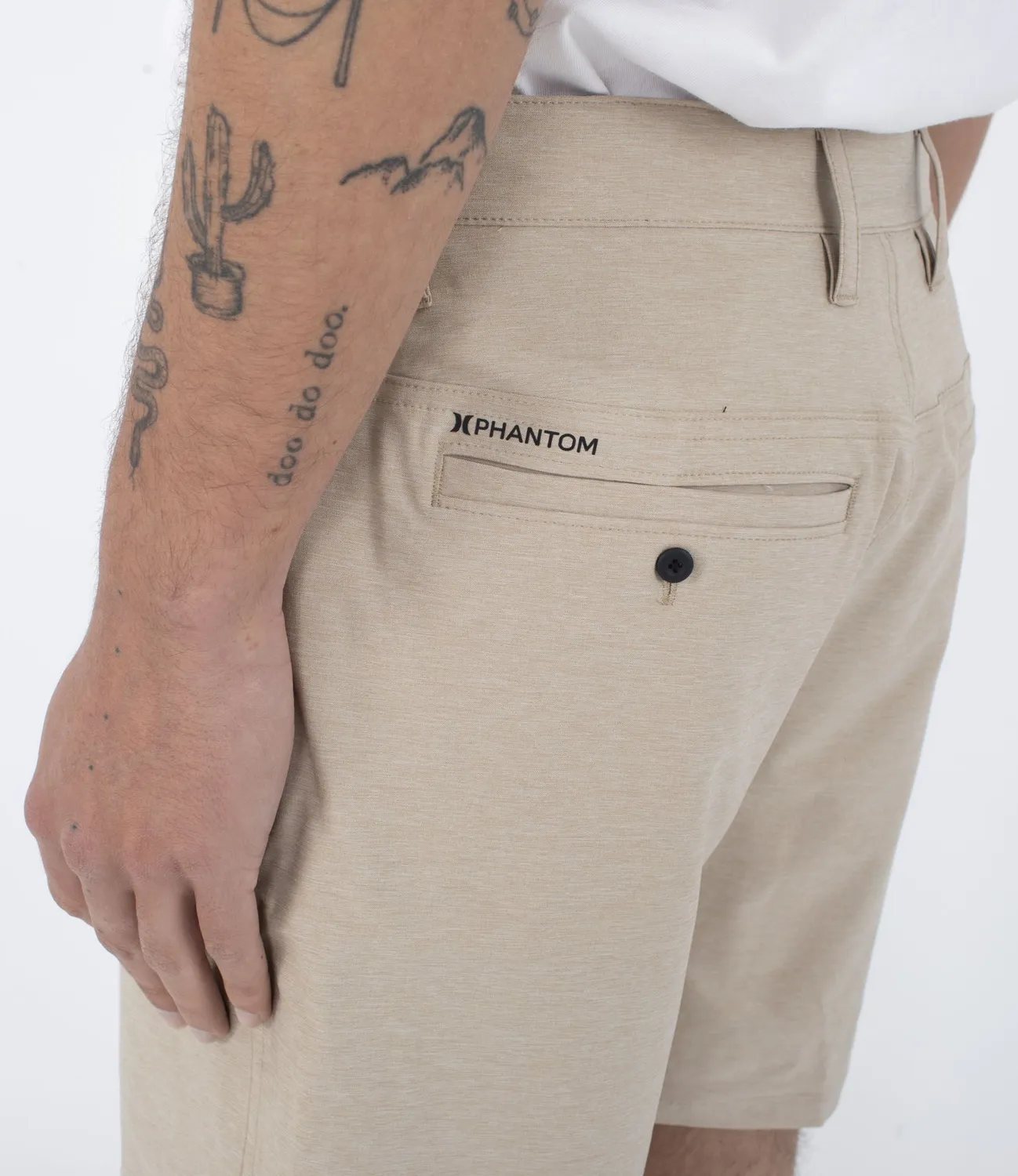 Hurley Phantom Heather 18" boardshort khaki elasticizzato