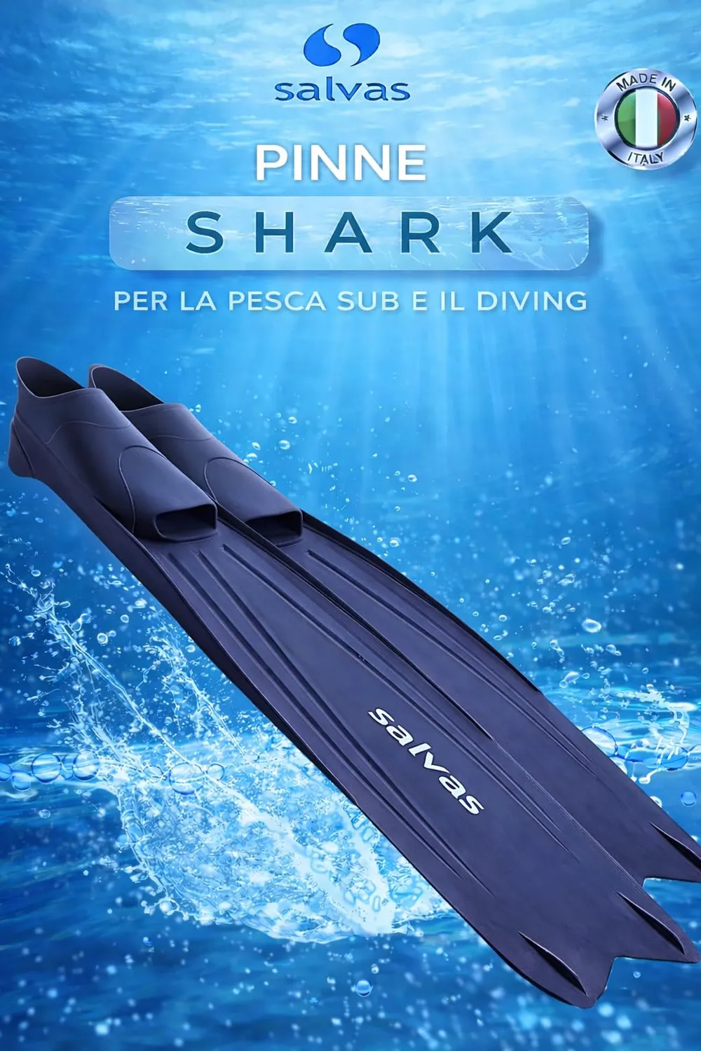 Salvas Shark pinne a pala lunga 42/43 nere