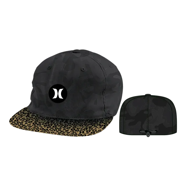 Hurley Sidewinder Cap Cappellino Nero Snapback 6 Pannelli