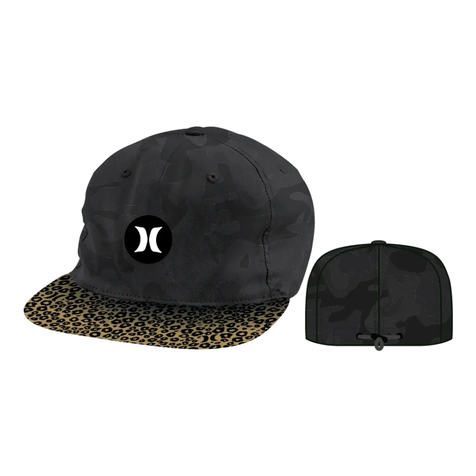Hurley Sidewinder Cap Cappellino Nero Snapback 6 Pannelli