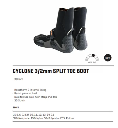 Dakine Cyclone 3/2 calzari neoprene 38-44