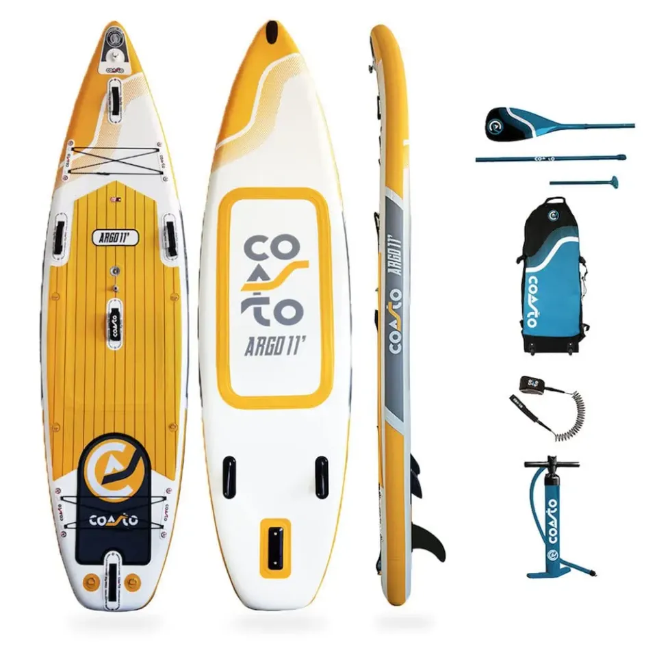 Coasto Argo Double Chambre SUP gonfiabile 11' giallo 140 kg