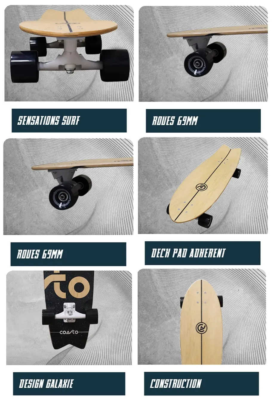 Coasto Vega 30" surfskate tavola acero 7 strati