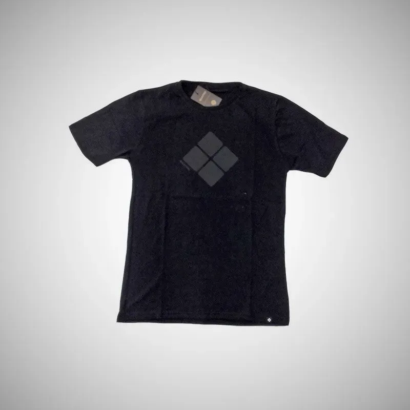 Quatro Logo Noir T-shirt nera 100% cotone