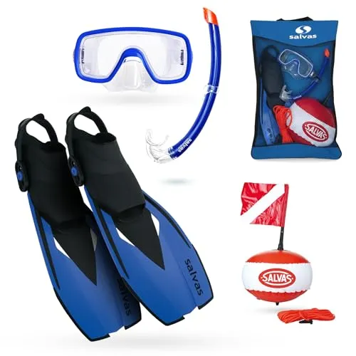 Salvas Sub Ultimate S/M set snorkeling blu con boa