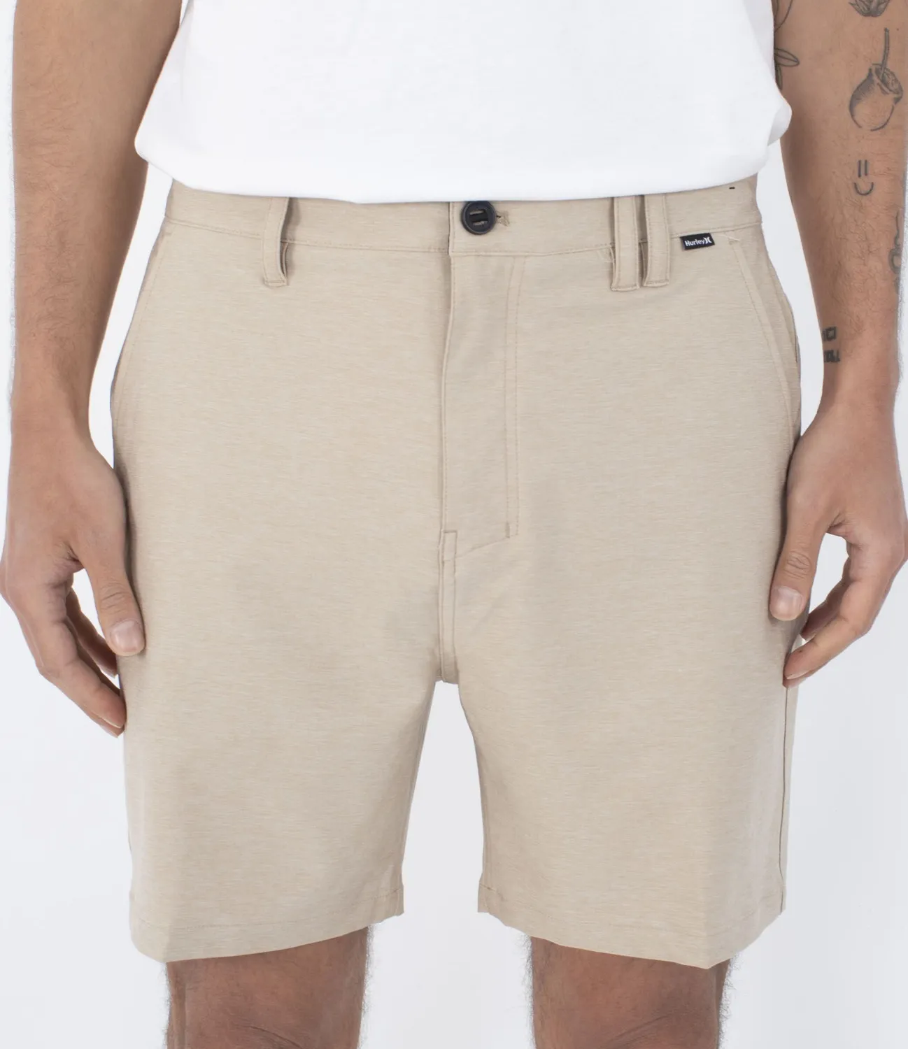 Hurley Phantom Heather 18" boardshort khaki elasticizzato