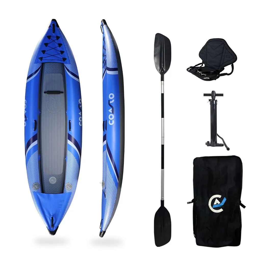 Coasto Lotus kayak gonfiabile 2 posti con pagaia pinna