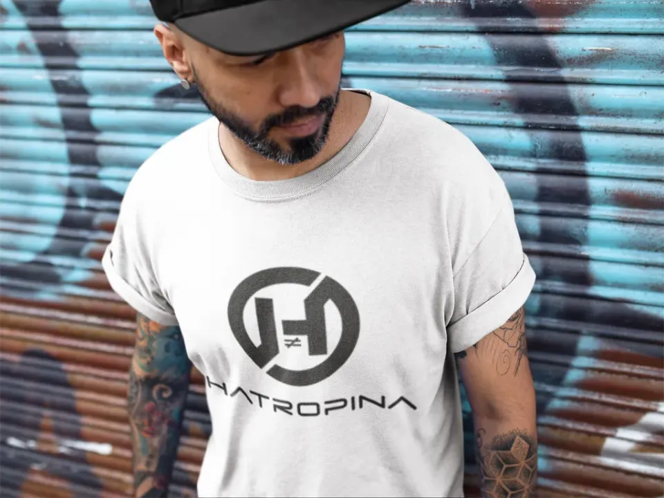 Hatropina Team T-shirt unisex bianca logo W