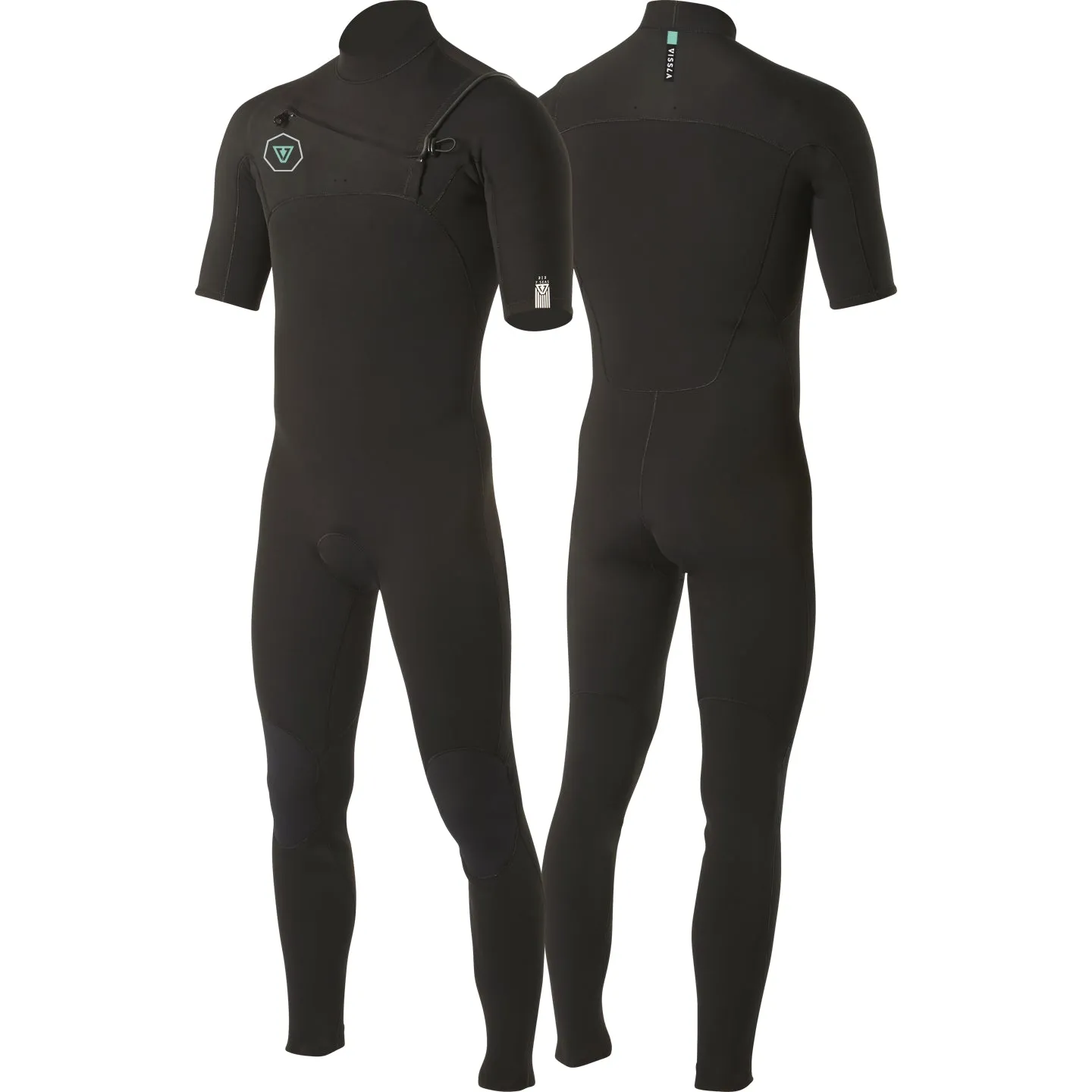 Vissla 7 Seas 2/2 SS muta corta front zip nera