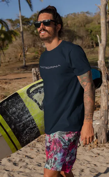 Hatropina T-Shirt manica corta blu cotone