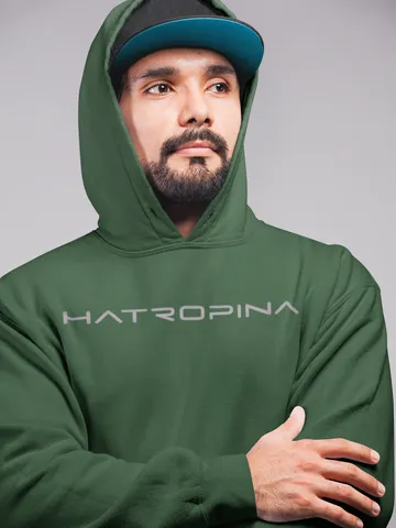 Hatropina BG felpa cappuccio unisex verde bottiglia