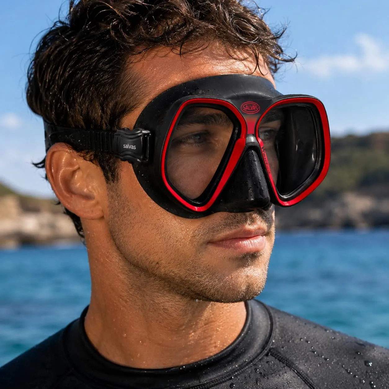 Salvas Wanted maschera sub vetro temprato visi larghi