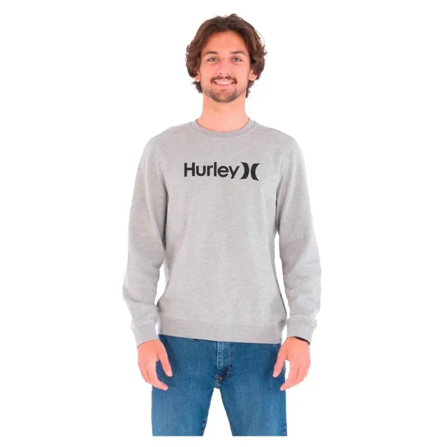 Hurley O&O Felpa girocollo uomo grigia