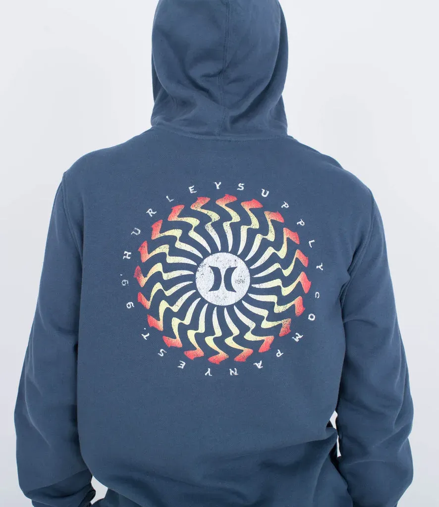 Hurley Saw Sun felpa cappuccio uomo cotone tasca kangaroo