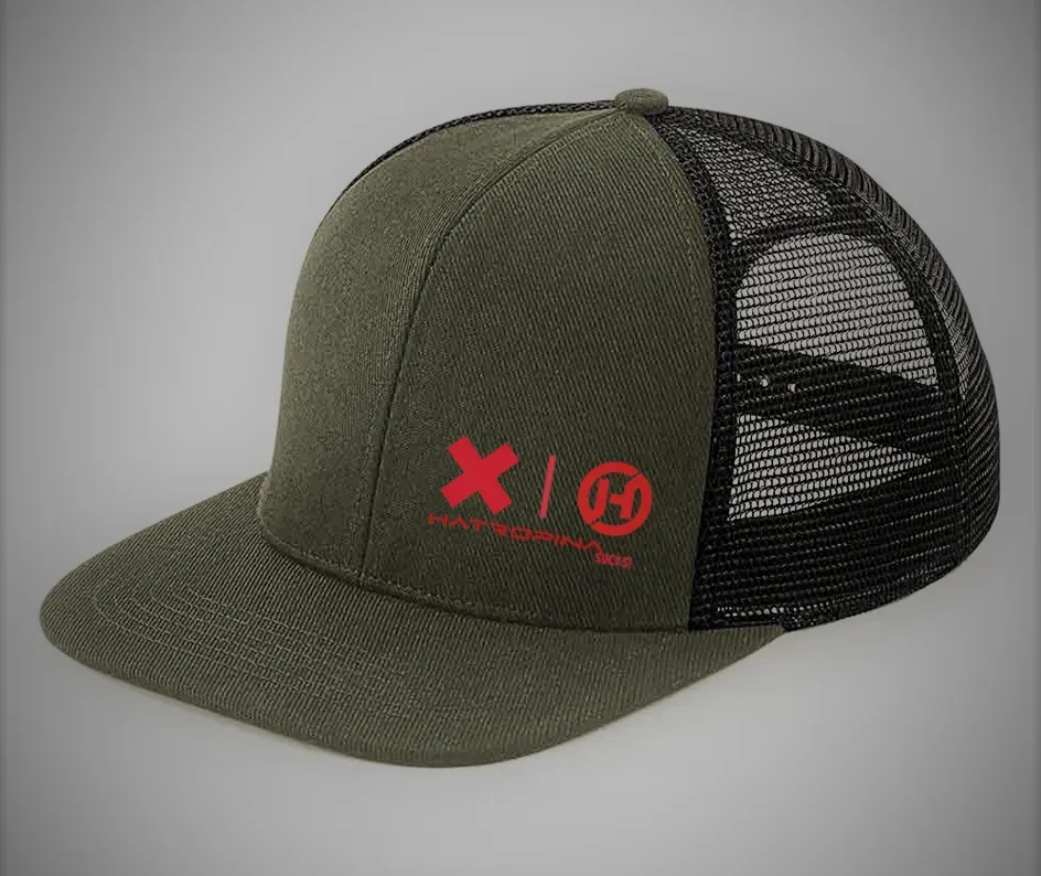 Hatropina Snapback Trucker cappello verde militare twill