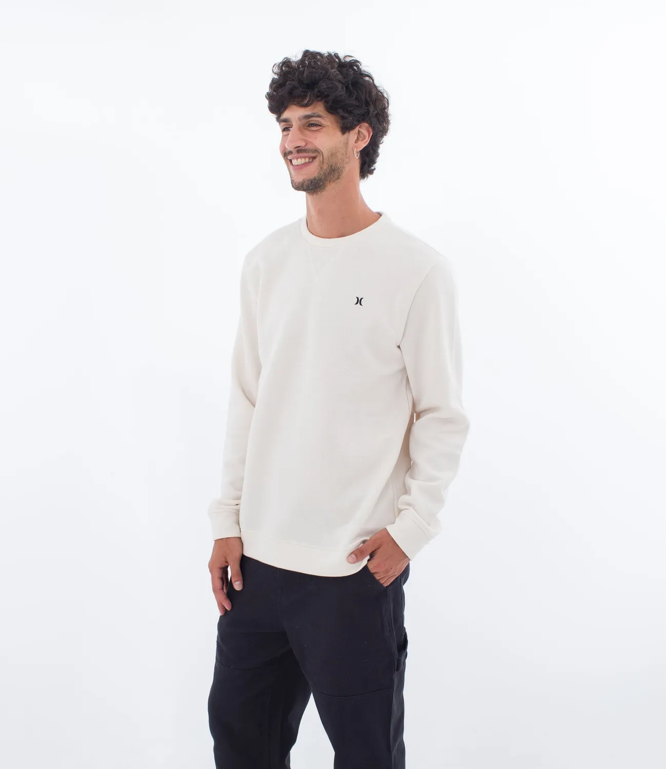 Hurley Fundamental LS felpa girocollo french terry