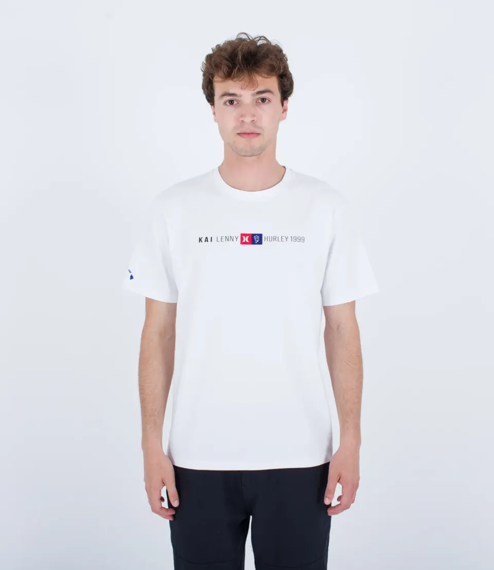 Hurley Kai Lenny Logo SS Tee T-Shirt Bianca Cotone