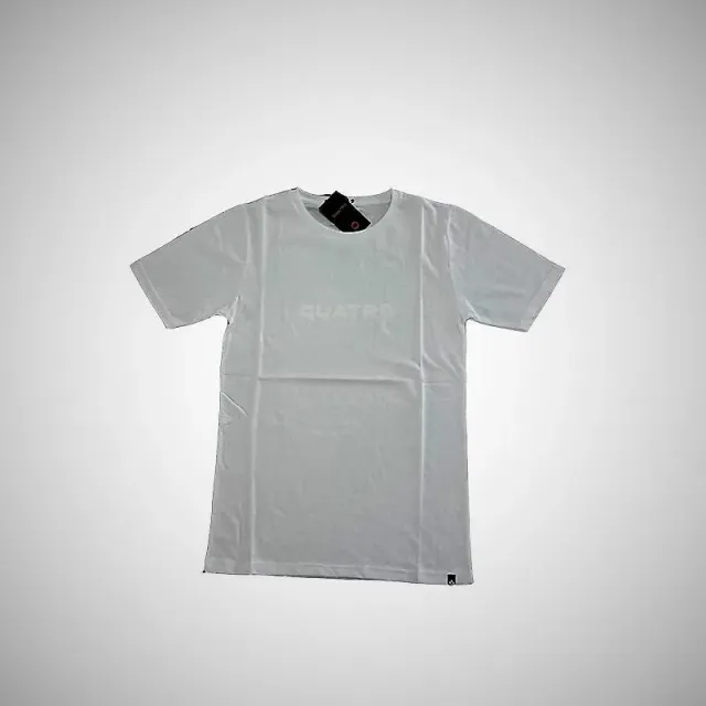 Quatro Type Logo t-shirt cotone bianca