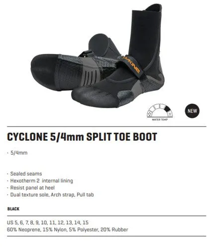 Dakine Cyclone calzari 5/4 mm split toe 42