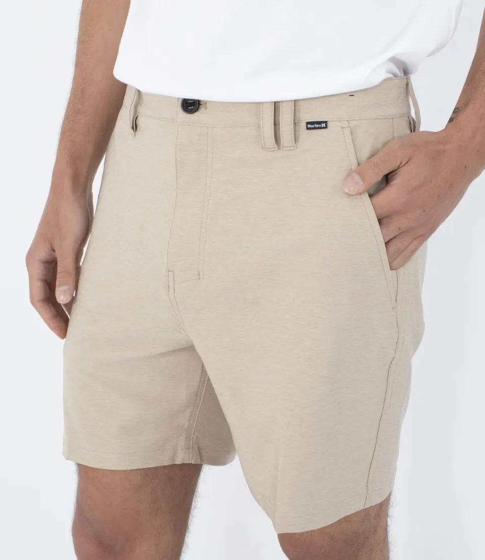 Hurley Phantom Heather 18" boardshort khaki elasticizzato