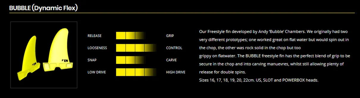 K4 Bubble Freestyle pinna windsurf Dynamic Flex