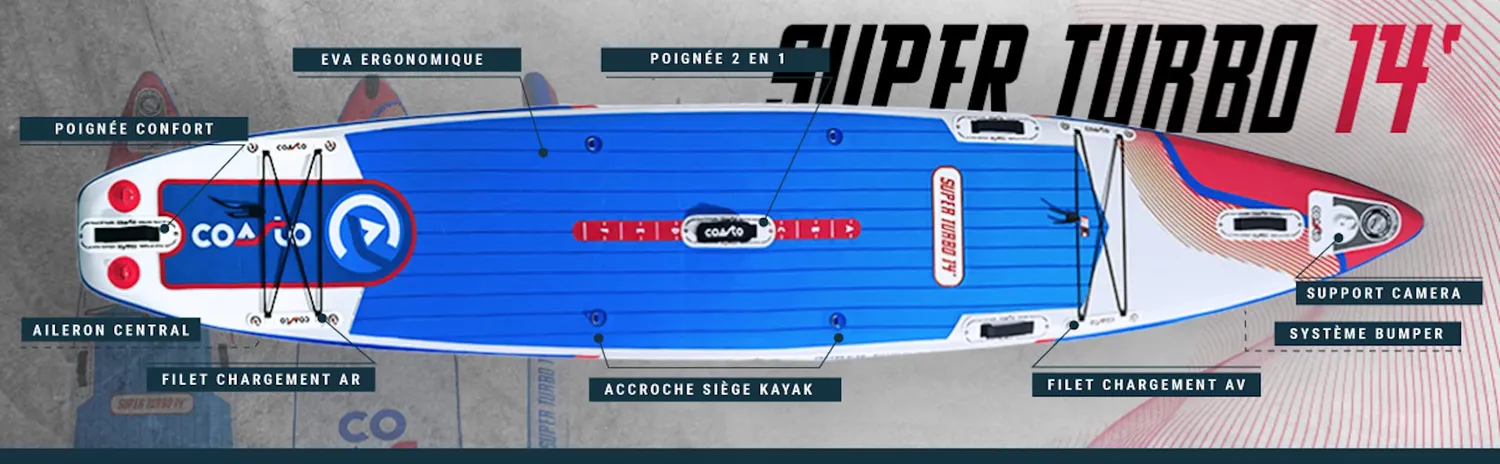 Coasto Super Turbo tavola SUP gonfiabile 14' 335L
