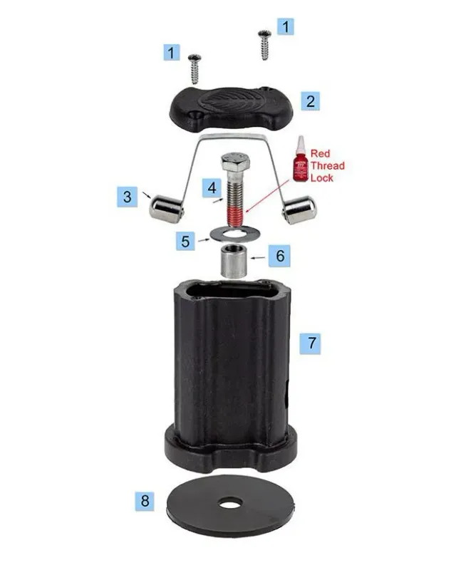 Chinook Base Cup Kit ricambio piede US Cup 8 pezzi